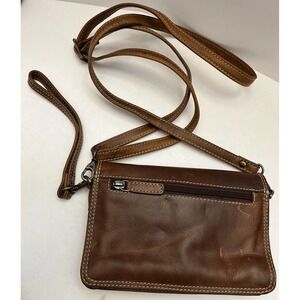 Genuine Leather Women's Crossbody Bag Rugged Earth‎ Organizer Wallet Clutch READ